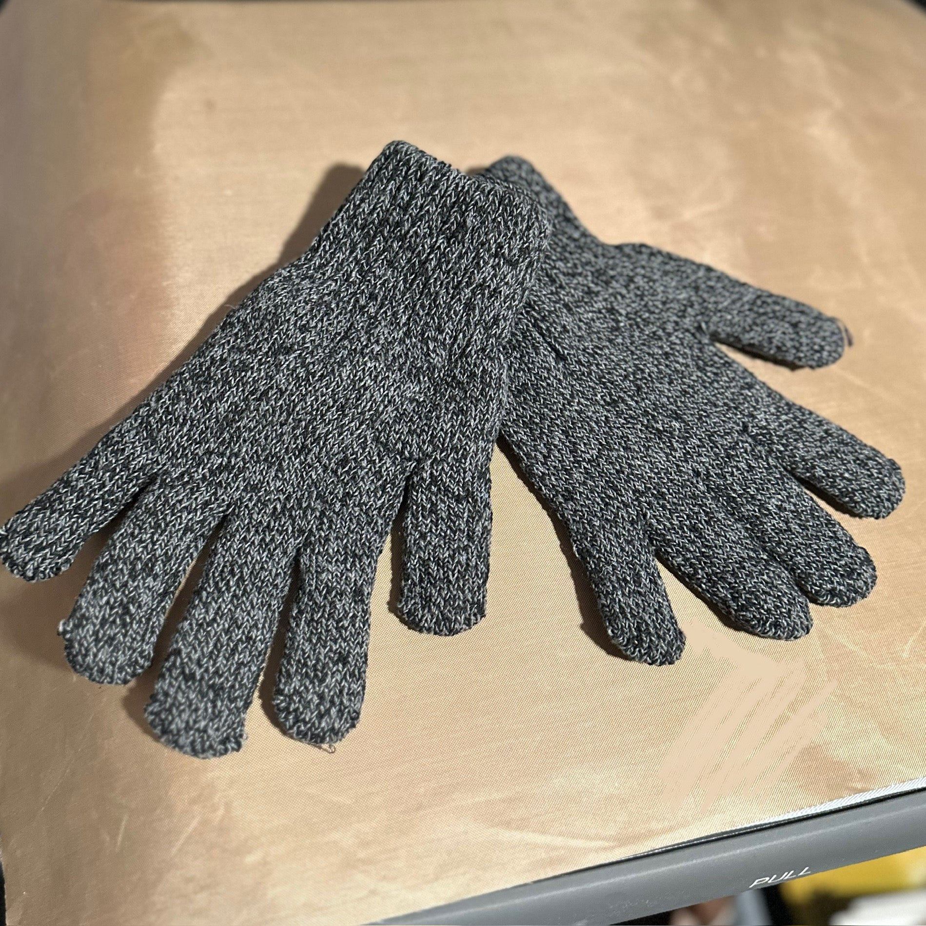 Set of soft grey Gloves with a soft inside