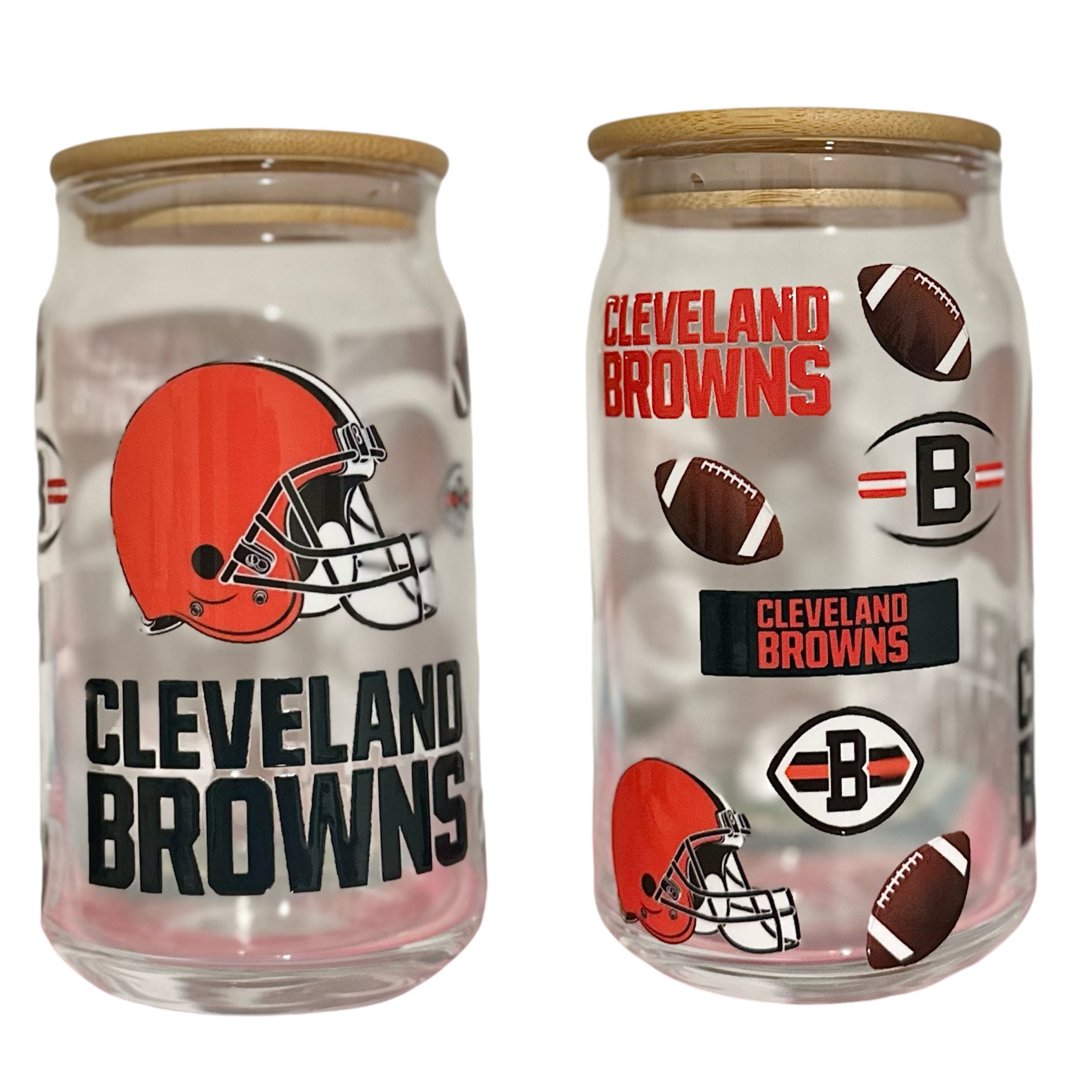 NFL Team Glass cups with Reusable Straw (look through photos for your teams design)