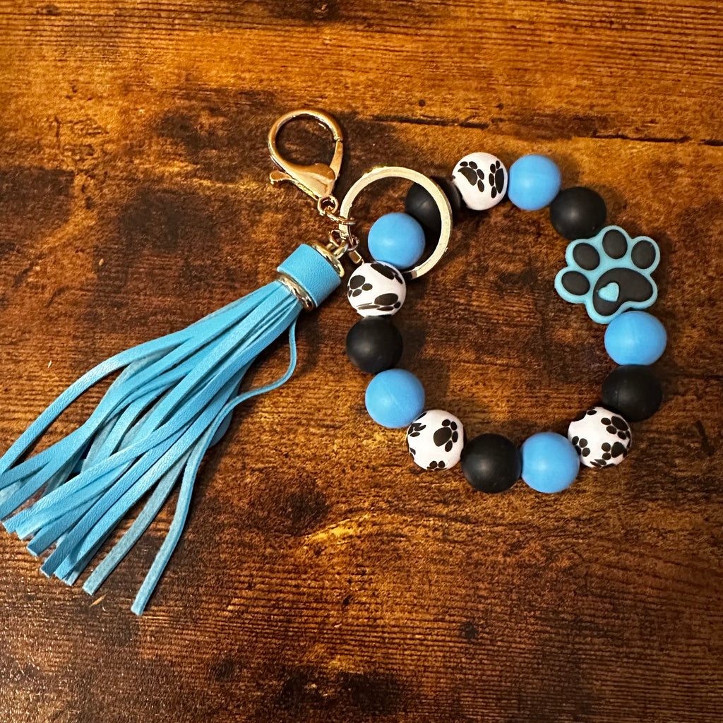 Paw Print Wristlet Keychains (Choose the Color of your choice)