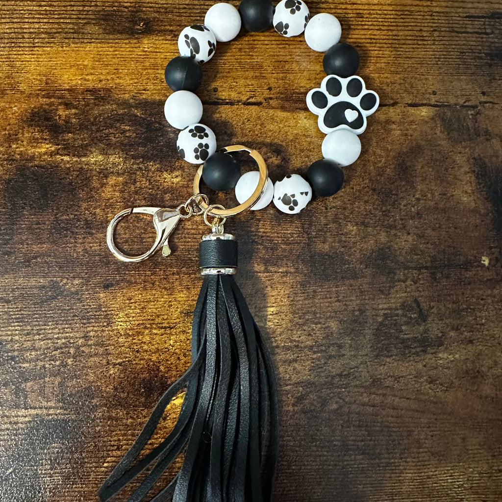 Paw Print Wristlet Keychains (Choose the Color of your choice)