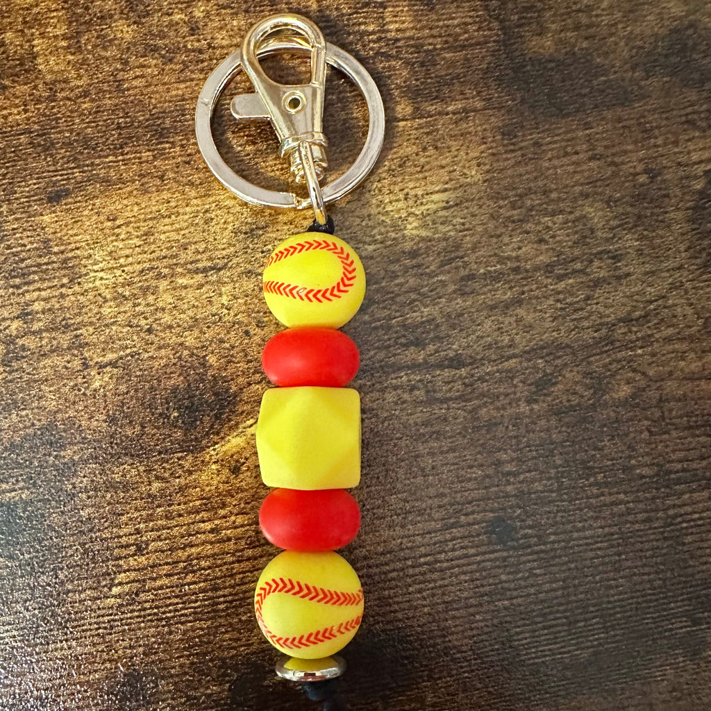 Sport Design Beads Keychains
