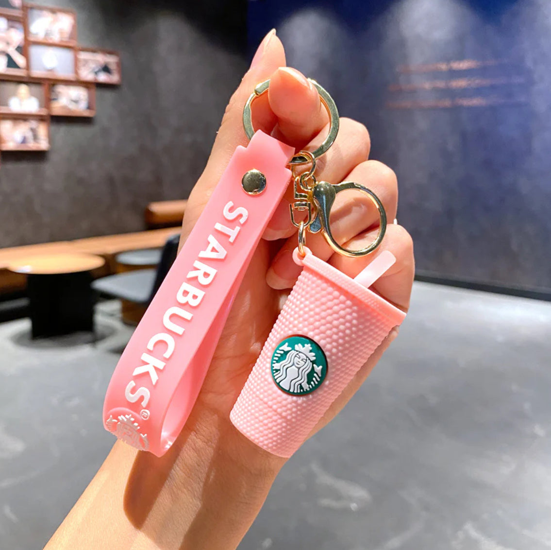 Starbucks Tumbler Wristlet Keychain