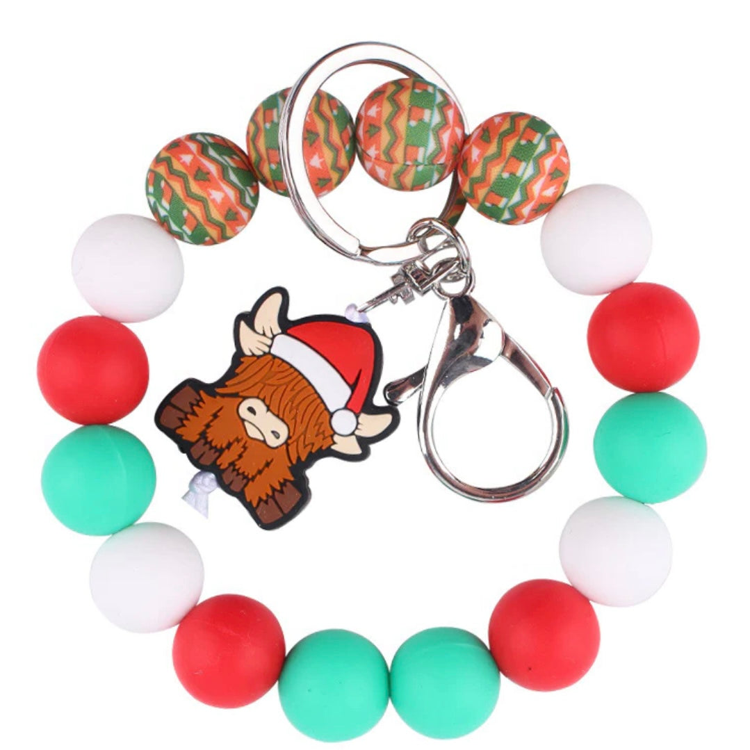 Christmas Wristlet Keychains (Choose which one you'd like!)