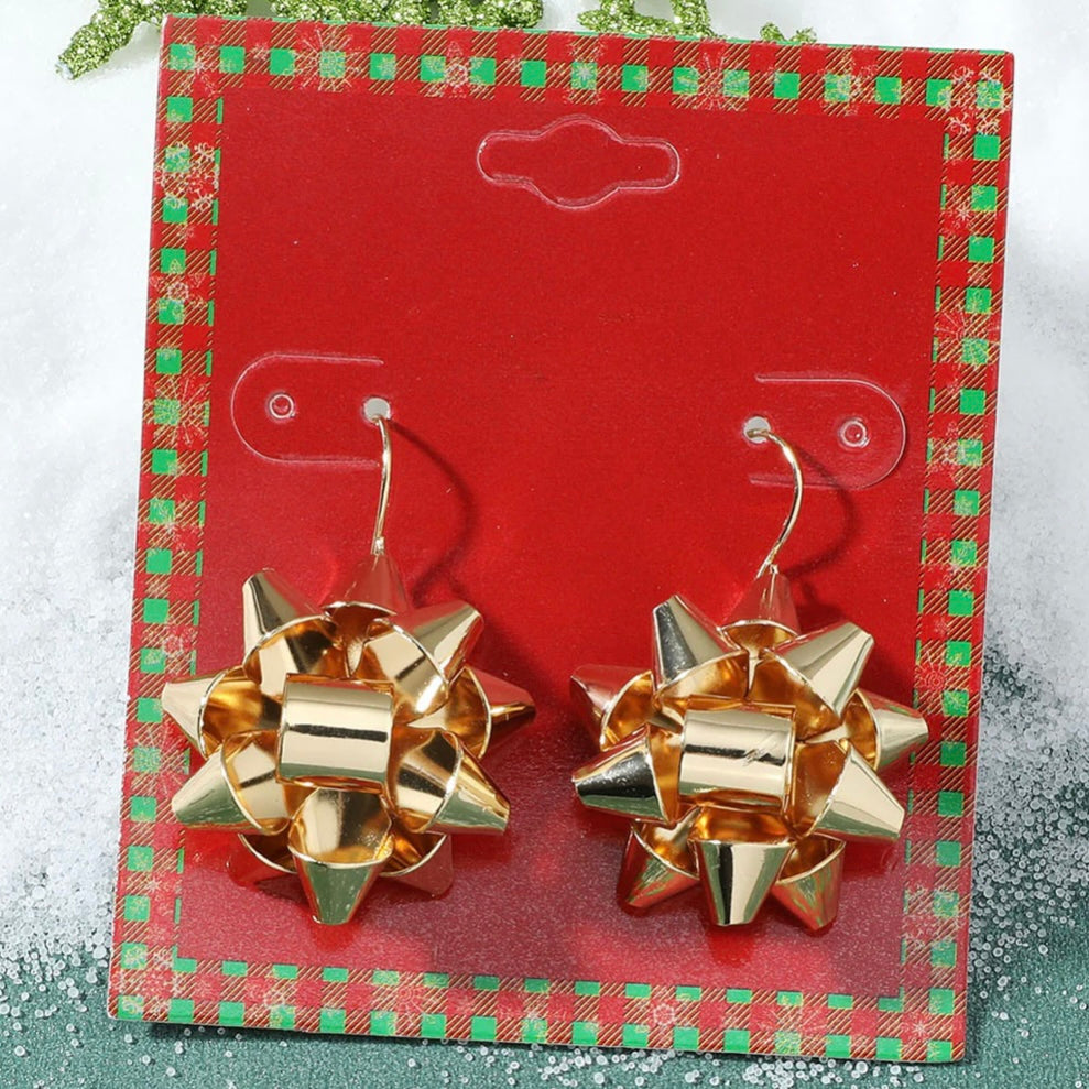 Gold Bows Earrings