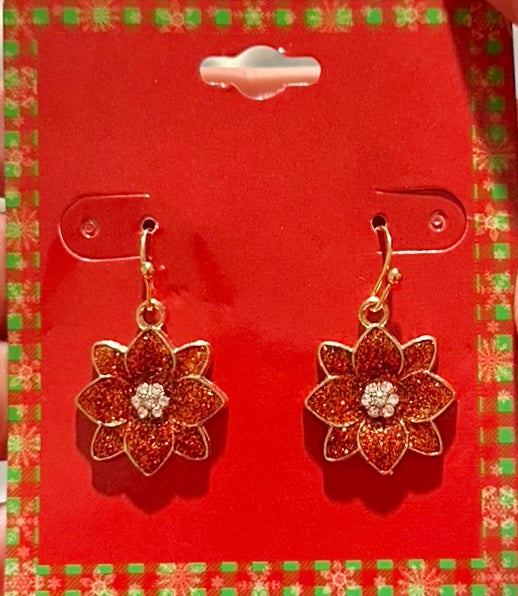 Poinsettias Earrings
