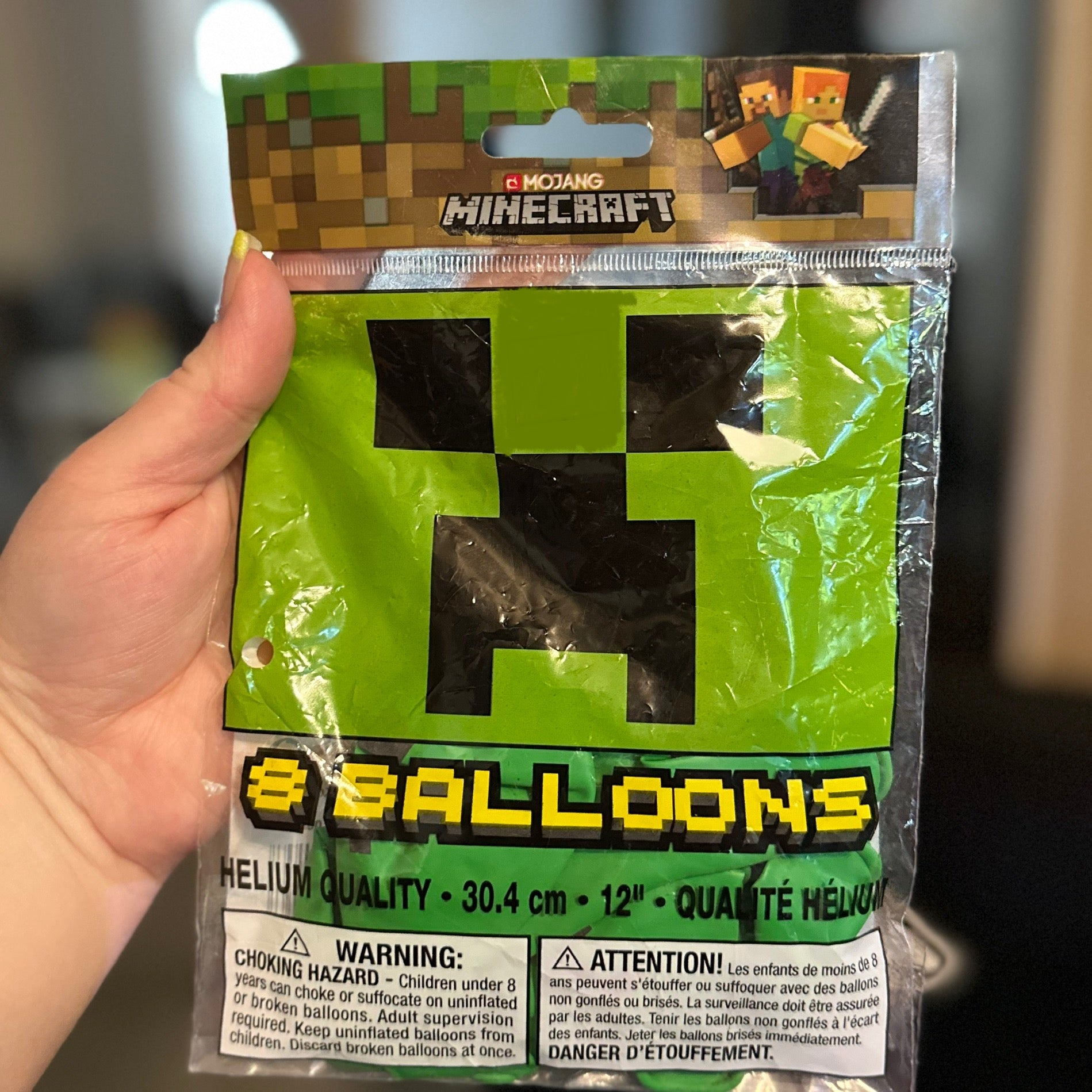 Minecraft Balloons-8 12" Balloons