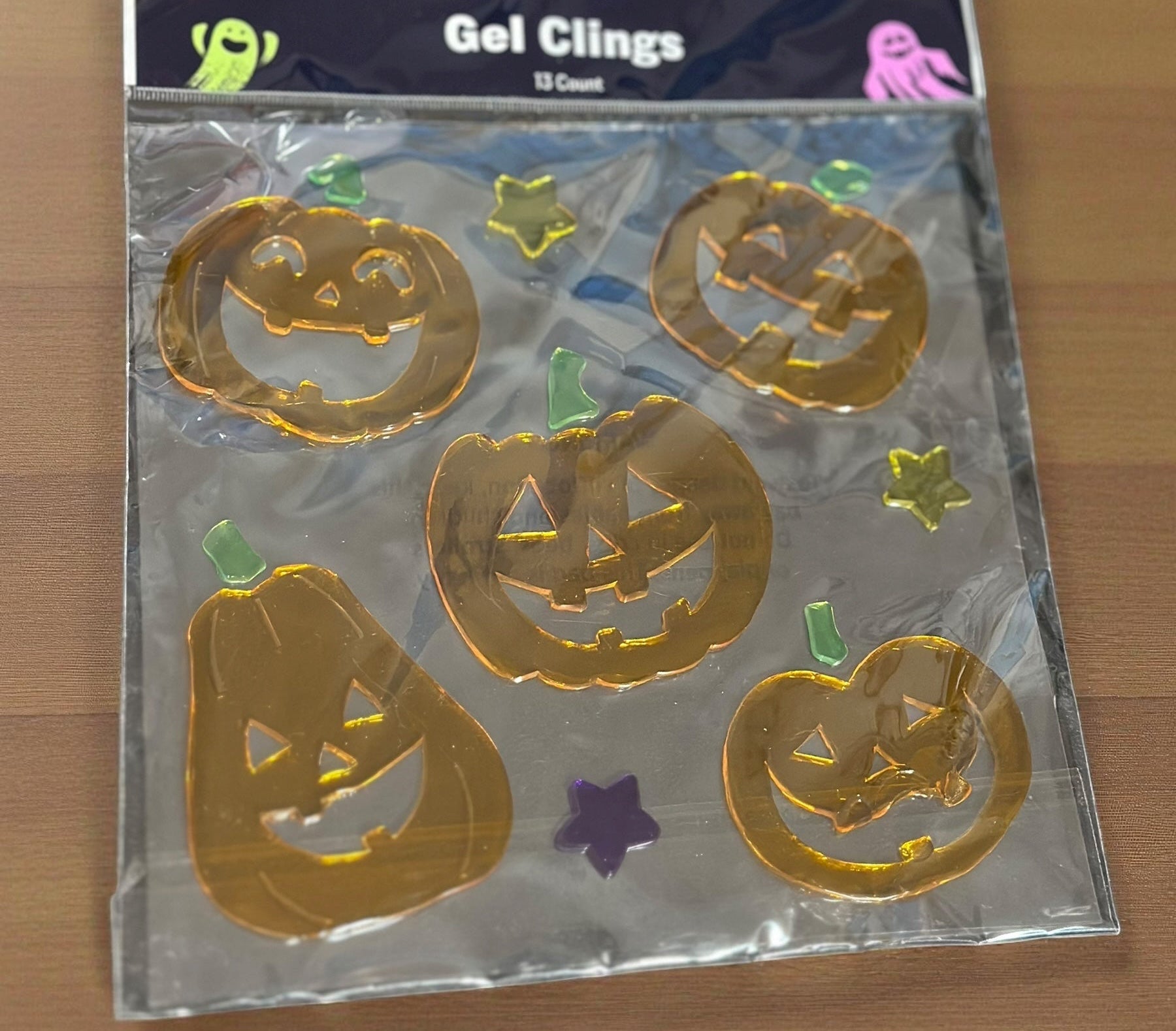 Pumpkin Window Gel Clings