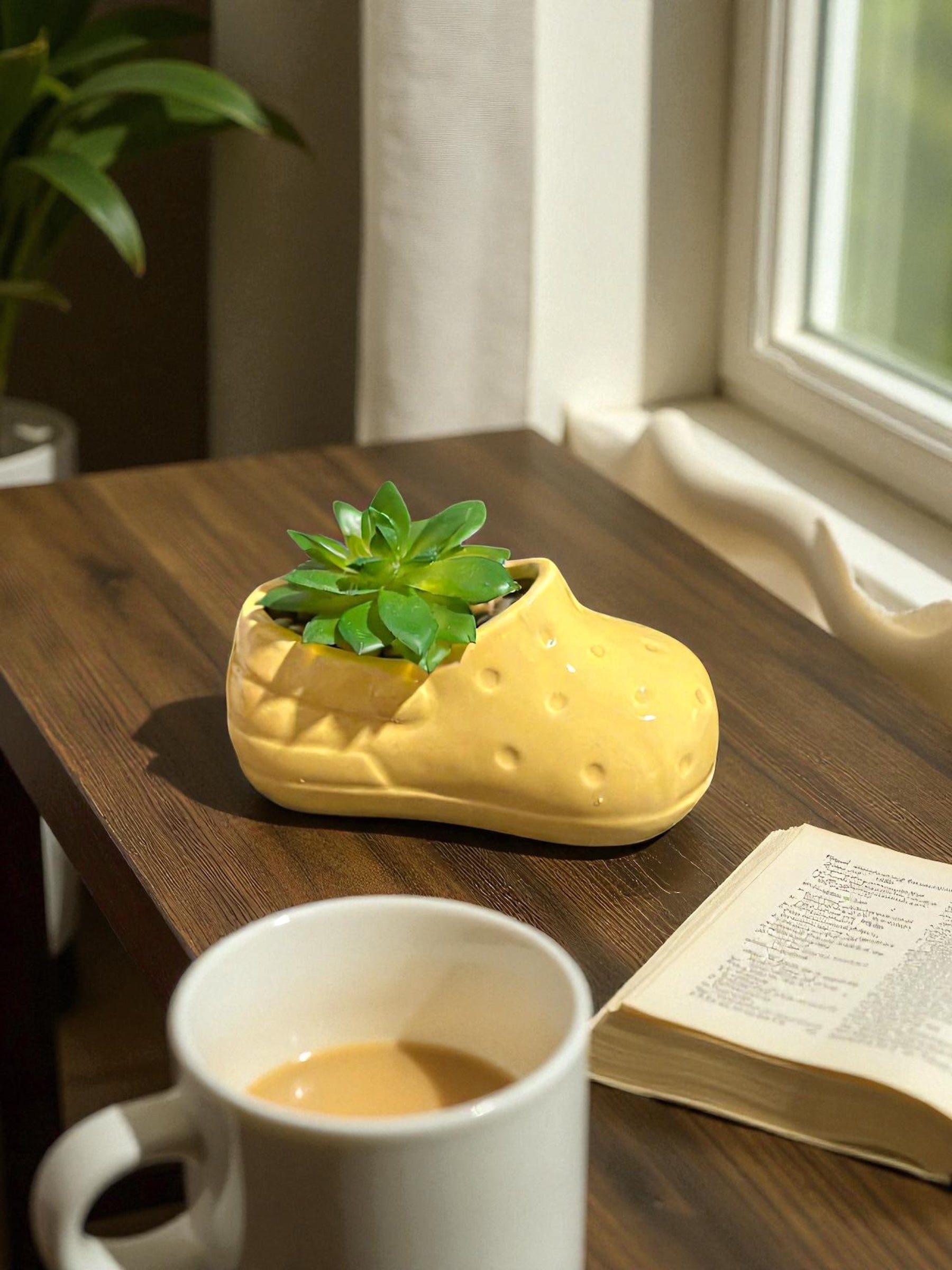 Croc Fake Plant Office Decor