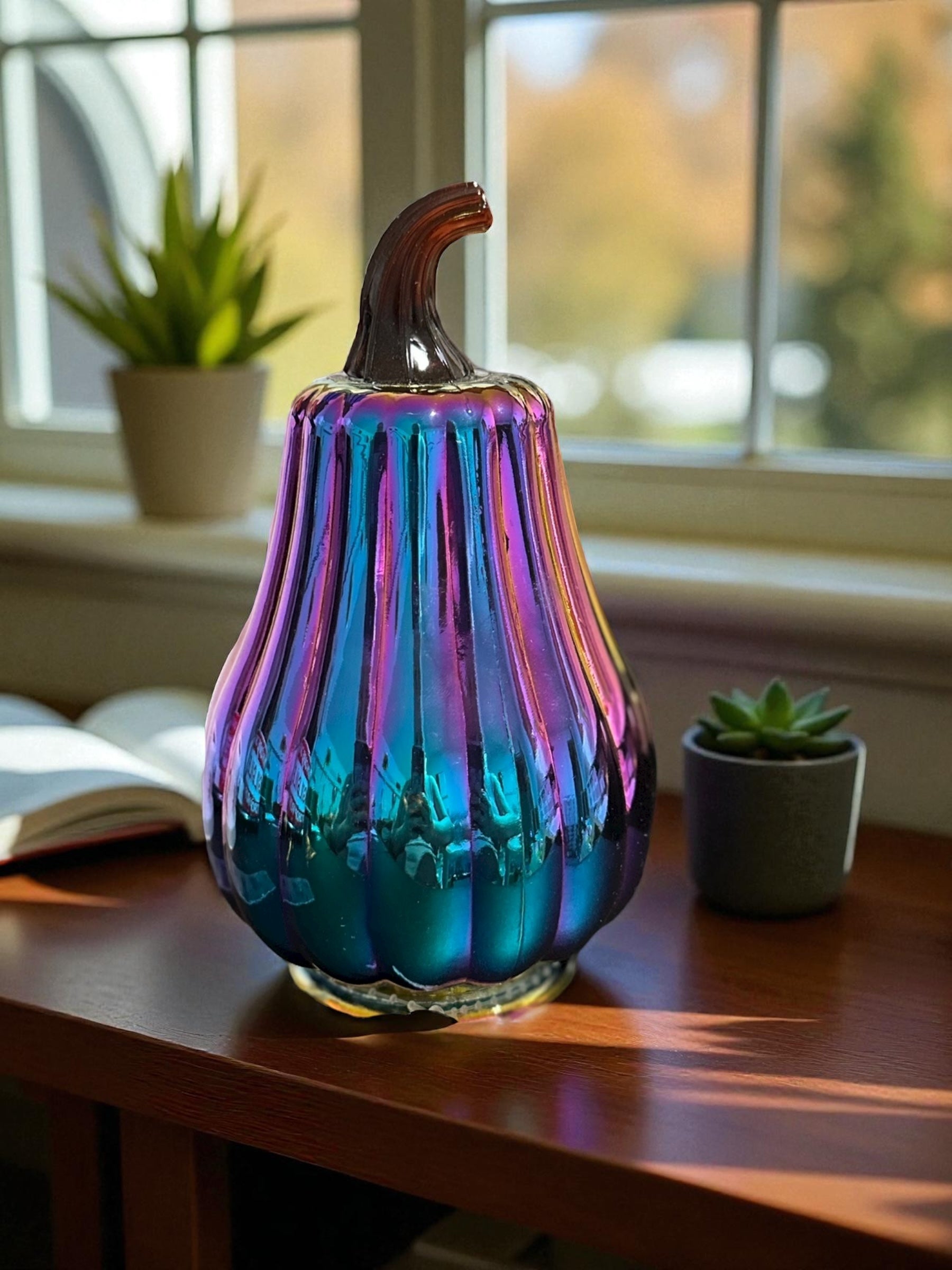 Iridescent Pumpkin (Great for putting lights inside to make them shine)